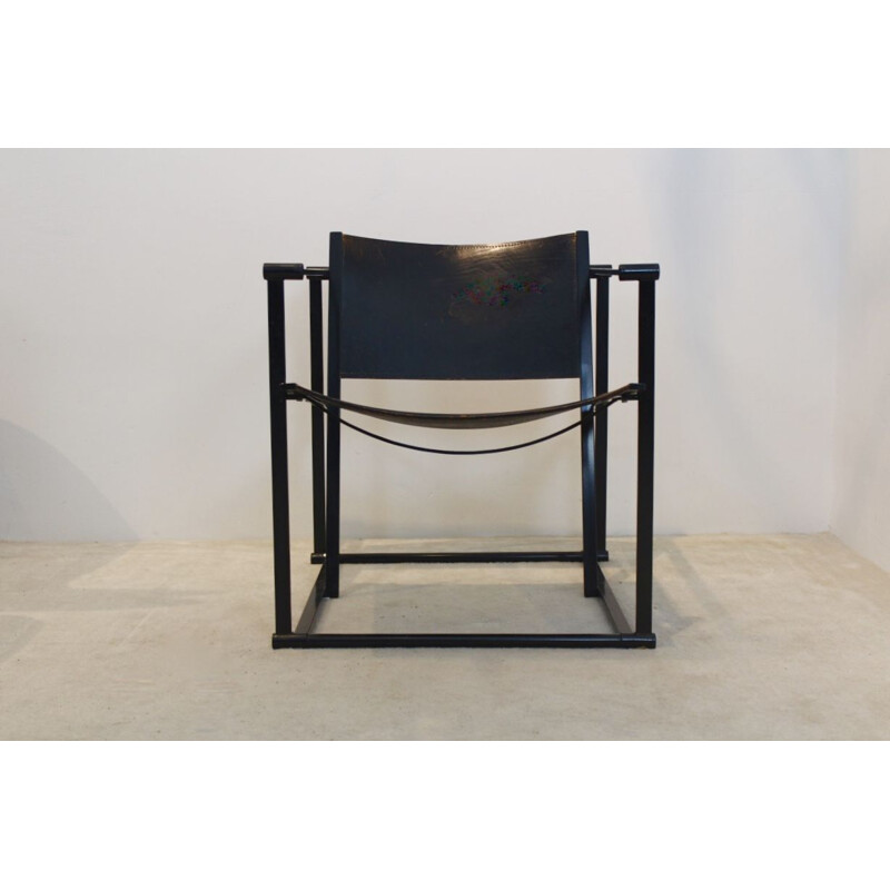 Lounge Chair en cuir FM62 par Radboud van Beekum pour Pastoe, 1980