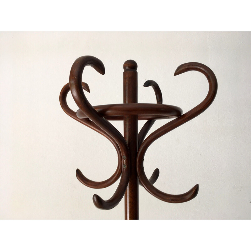 Vintage wooden coat rack 1980