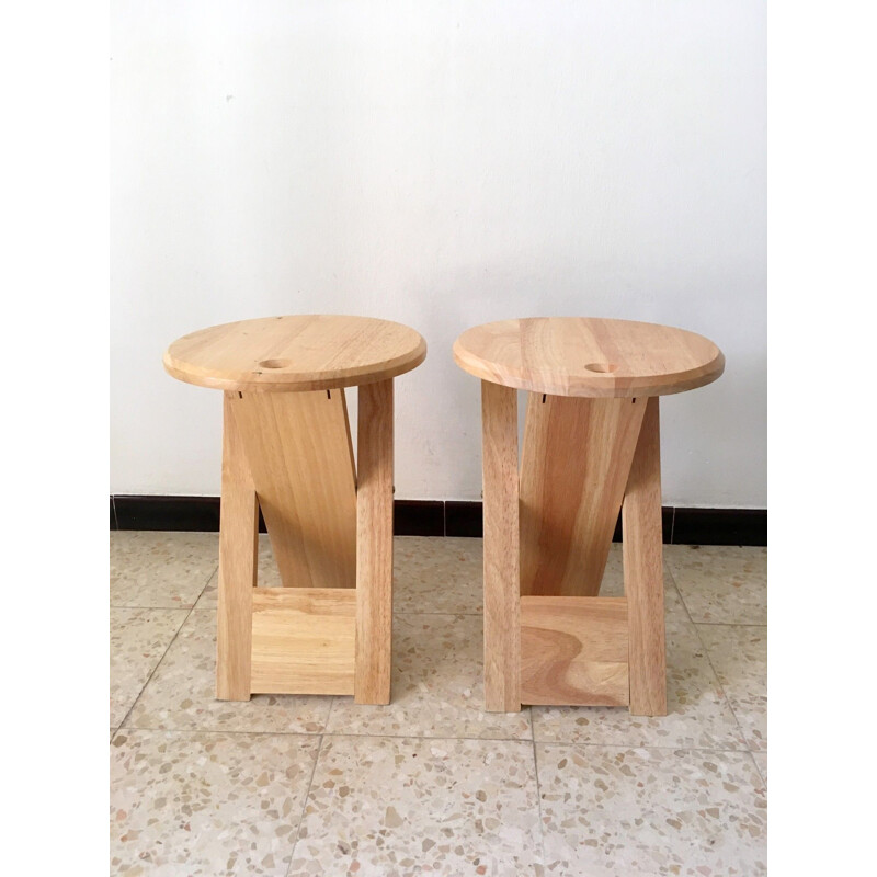 Set of 2 vintage stools "Suzy" by Artefact, 1980s
