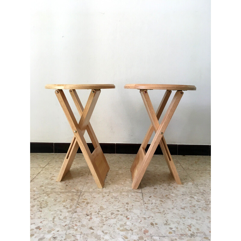 Set of 2 vintage stools "Suzy" by Artefact, 1980s