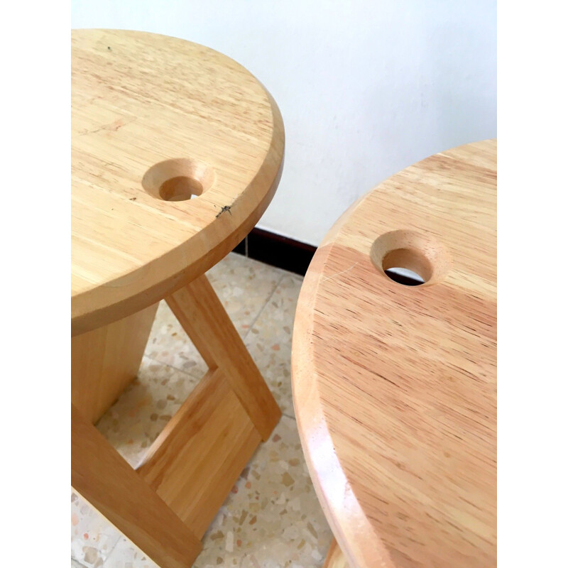 Set of 2 vintage stools "Suzy" by Artefact, 1980s