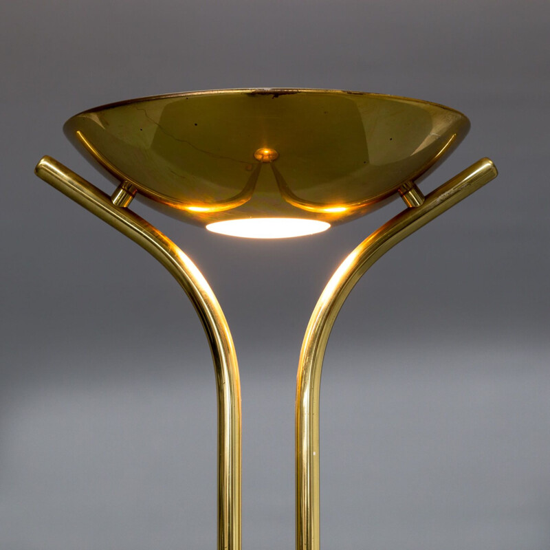 Vintage brass floorlamp for Wofi Leuchten, 1980s