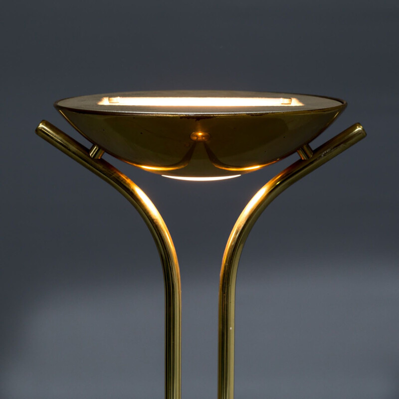 Vintage brass floorlamp for Wofi Leuchten, 1980s