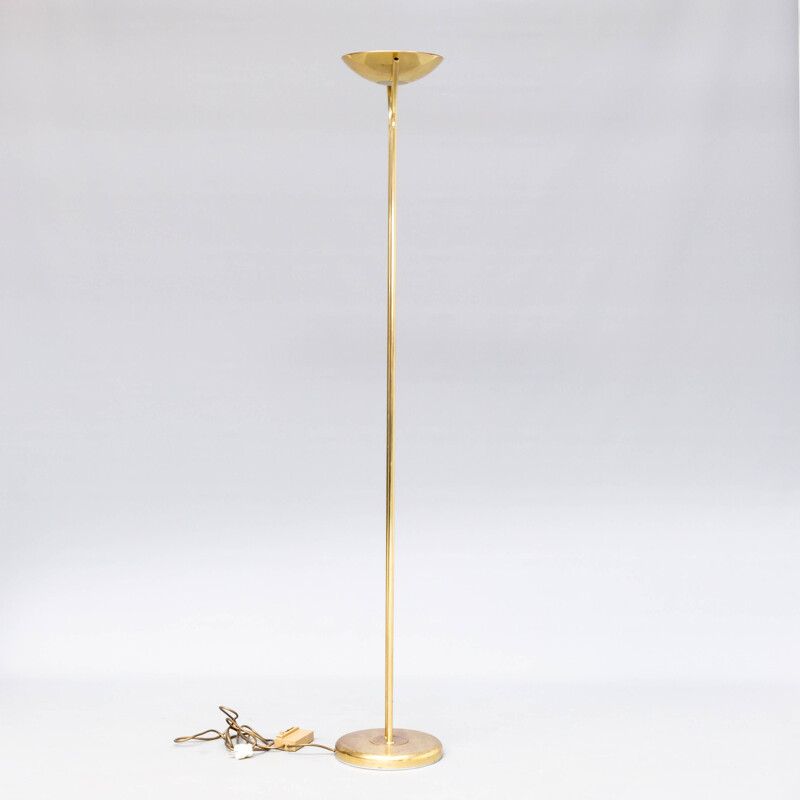 Vintage brass floorlamp for Wofi Leuchten, 1980s