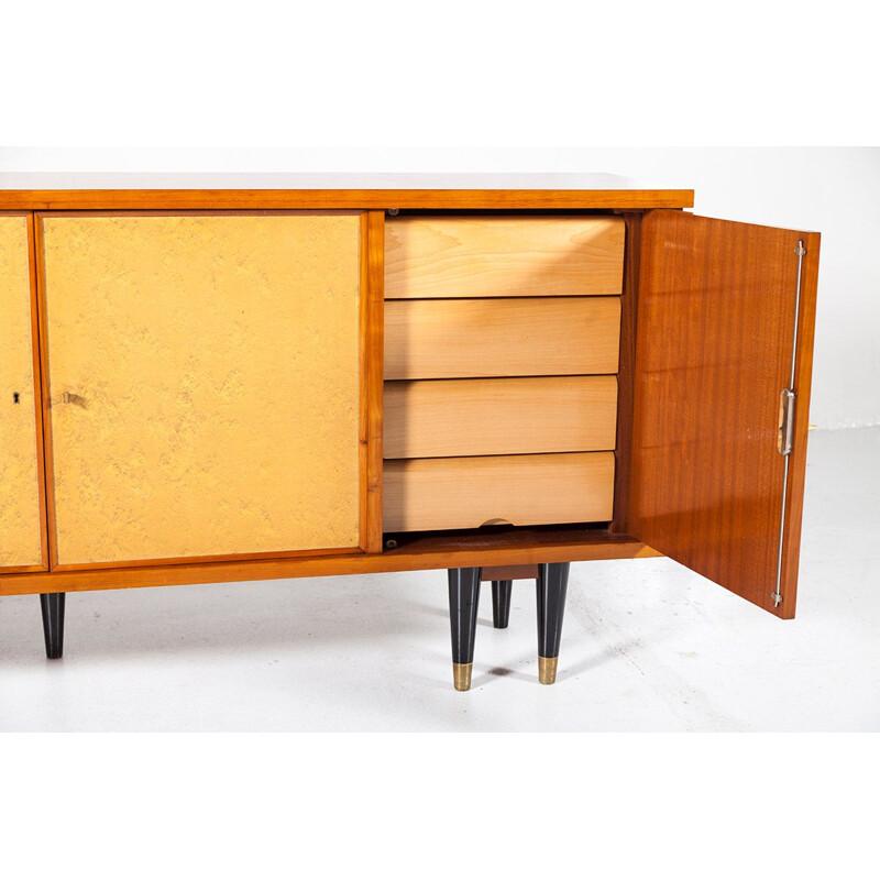 Large vintage wooden sideboard, France, 1940s