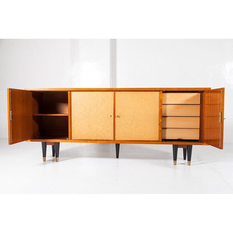 Large vintage wooden sideboard, France, 1940s