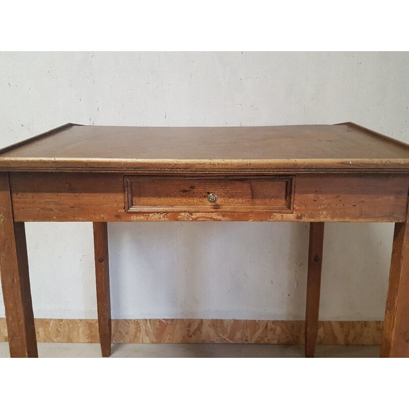 Vintage sloping wooden desk