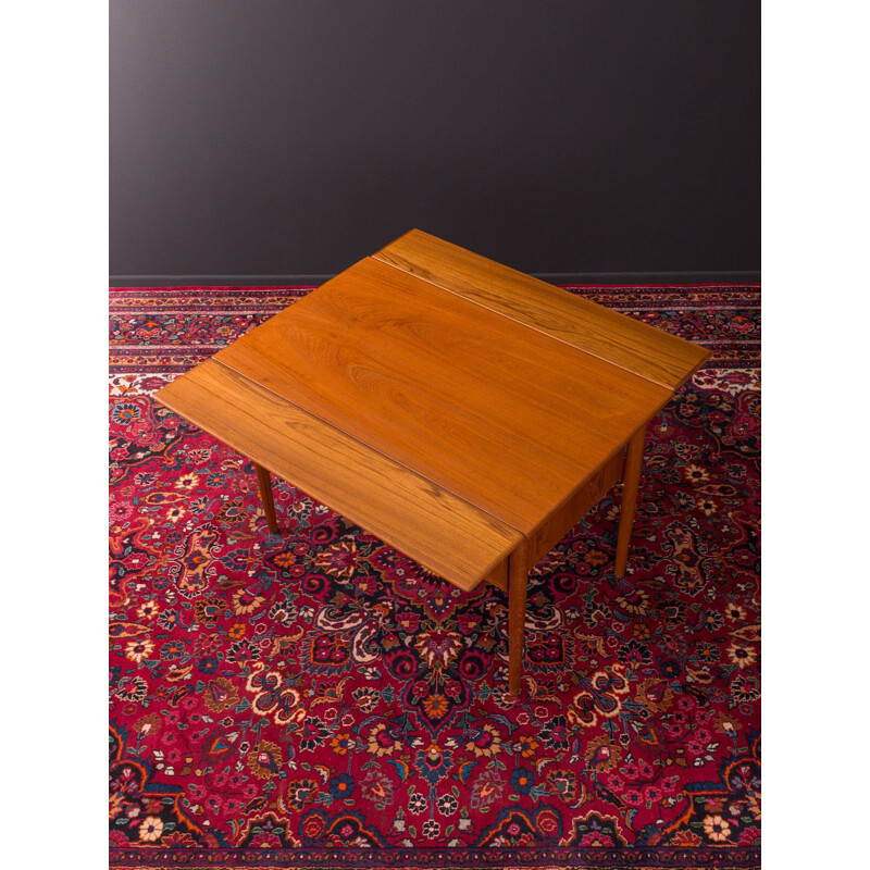 Vintage writing desk in teak and wooden legs, Denmark, 1960s