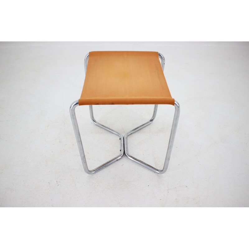 Vintage chromed stool by Marcel Breuer for Thonet B8, 1930s