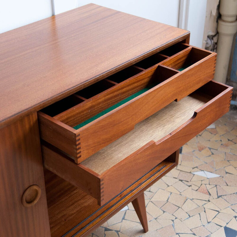 Enfilade vintage scandinave avec pieds compas par Vanson, 1960