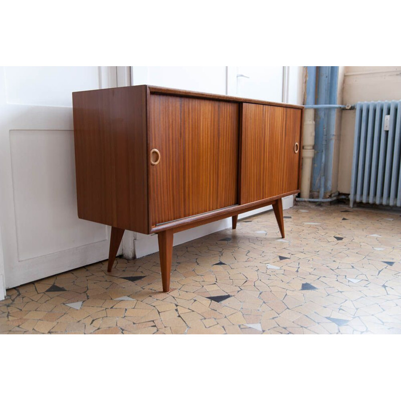 Scandinavian vintage sideboard with compass feet by Vanson, 1960s