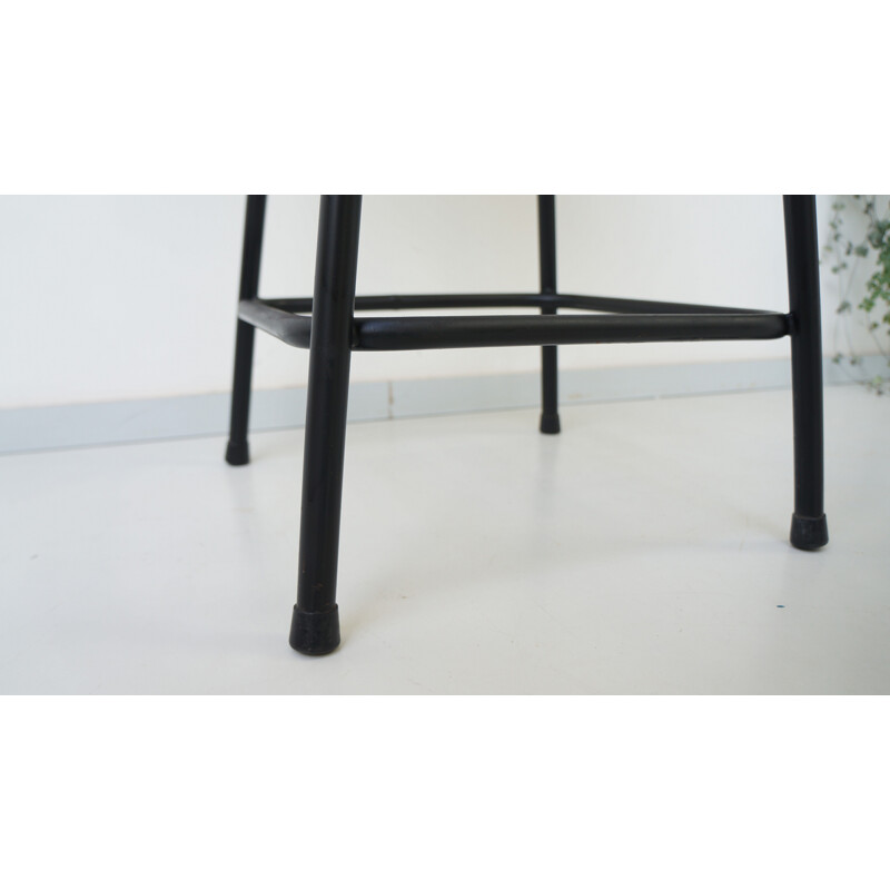 Rohe Noordwolde stool in rattan and metal, Van SLIEDREGT - 1960s