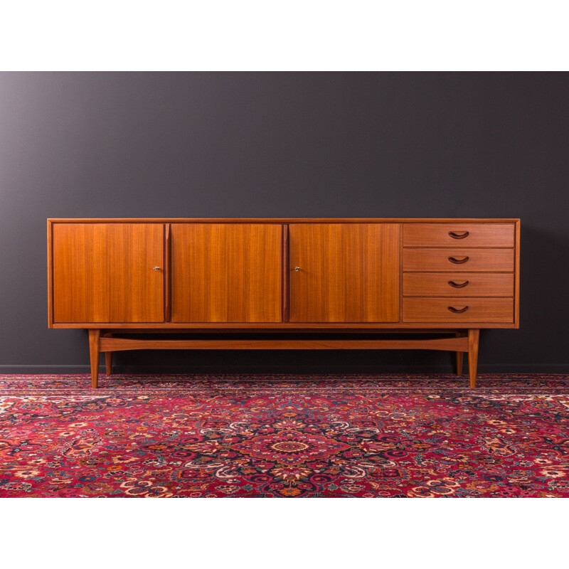 Enfilade vintage en teck, design scandinave, Allemagne, 1960