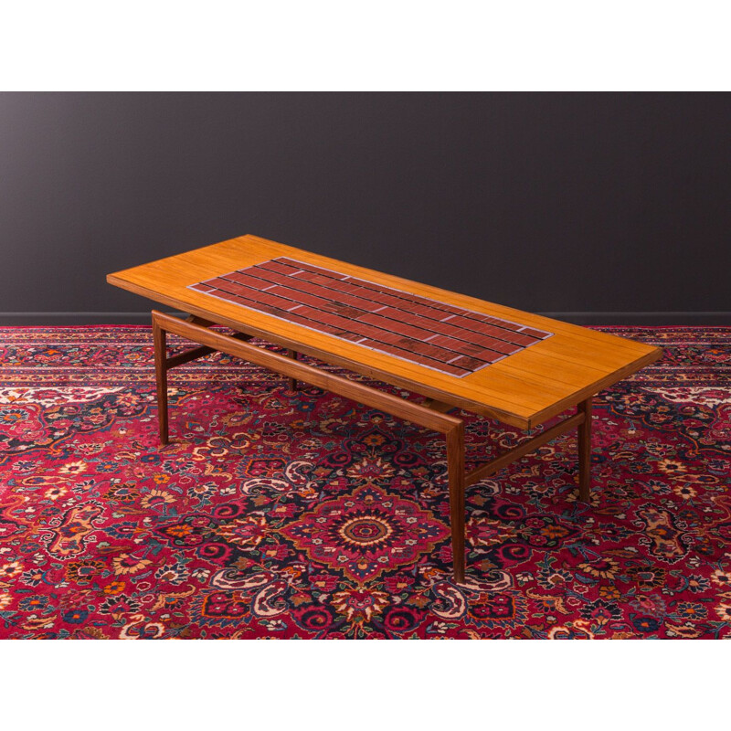 Vintage walnut and teak coffee table by Ilse Möbel 1960