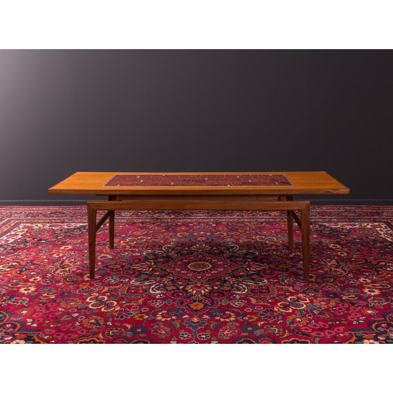 Vintage walnut and teak coffee table by Ilse Möbel 1960