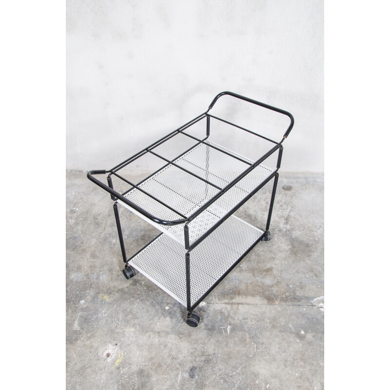 Vintage serving bar trolley by tjerk reijenga for pilastro, 1980