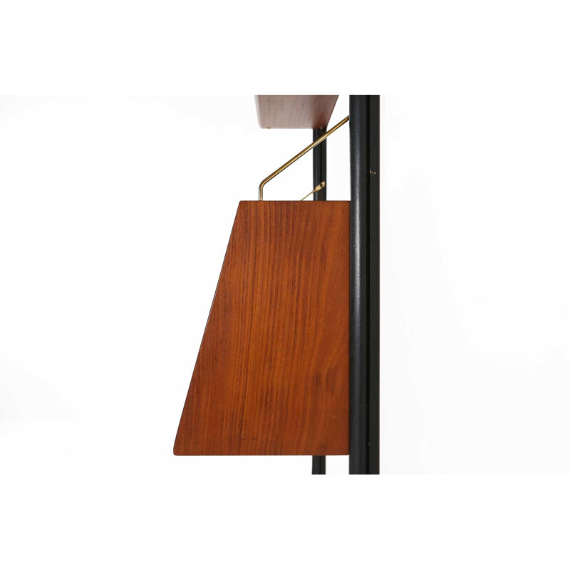 Vintage teak wood wall unit by Louis van Teeffelen 1950