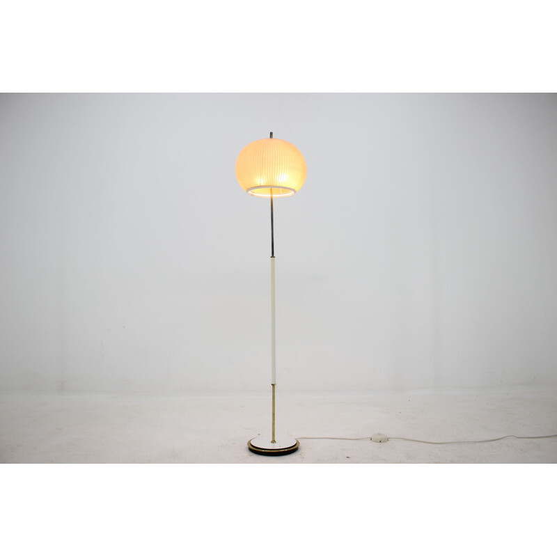 Vintage metal and paper floor lamp, 1960