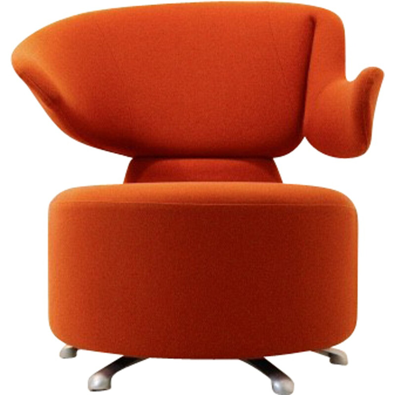 Cassina "Canta" armchair in orange fabric, Toshiyuki KITA - 2000s