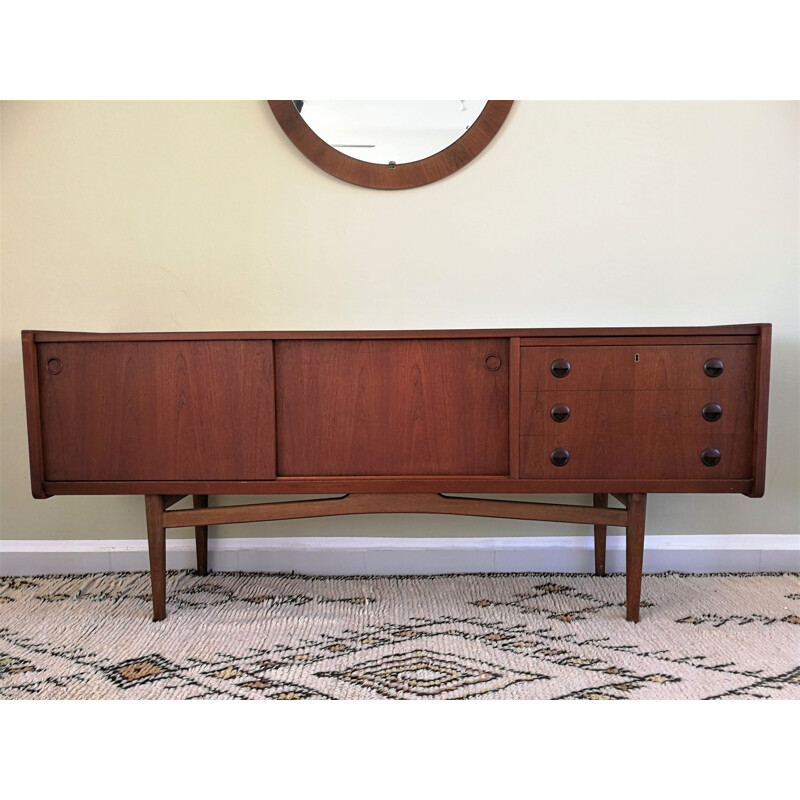 Vintage teak wood lowboard Denmark 1960