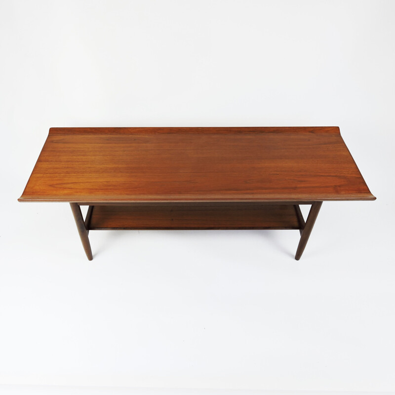 Vintage teak 2-tier coffee table 1960