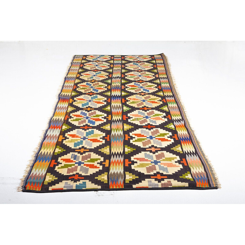 Vintage Swedish multicolored rug, 1950