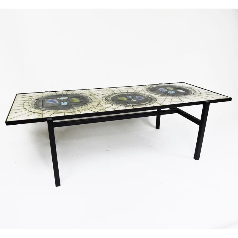 Vintage painted Ceramic Coffee Table from Belarti 1960
