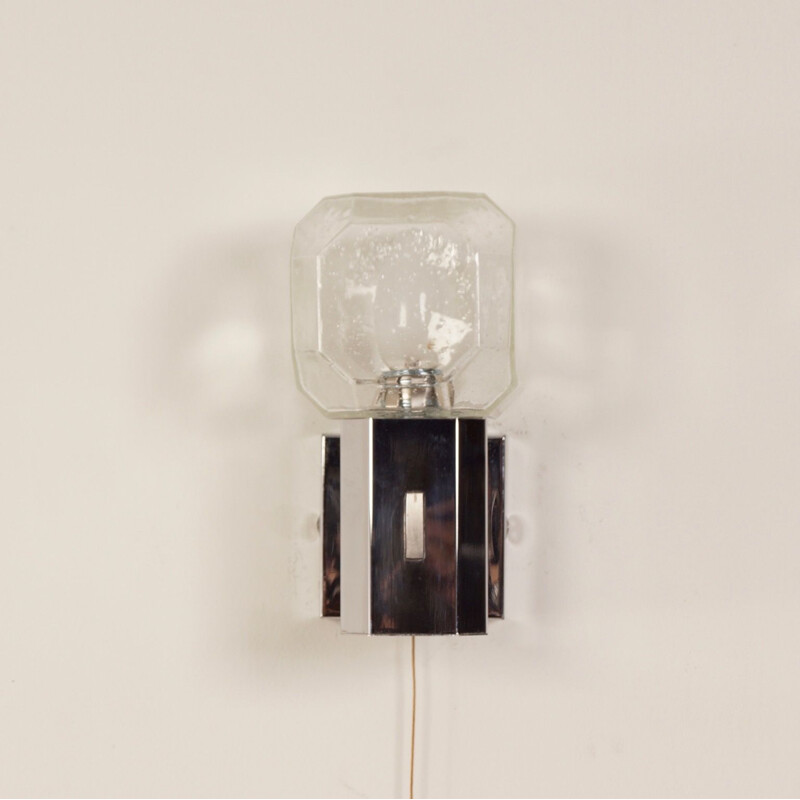 Vintage glass wall lamp by Cosack Leuchten, 1960