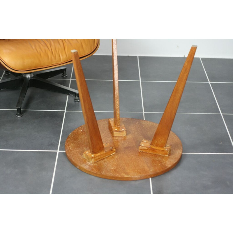 Table basse tripode vintage pieds compas 1950