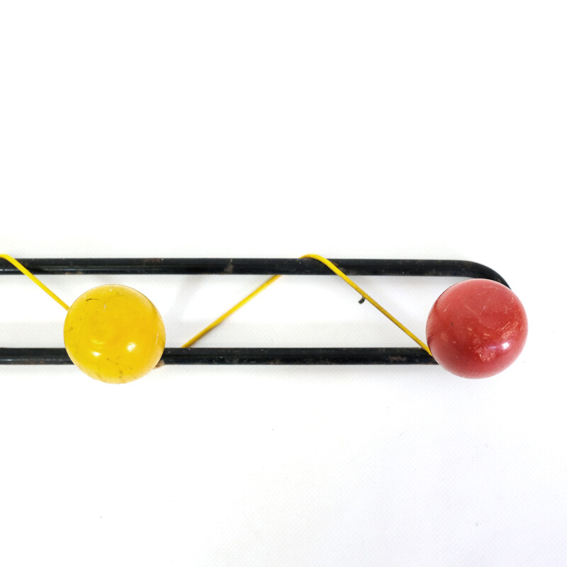 Multicoloured wall vintage coat rack, 1960s