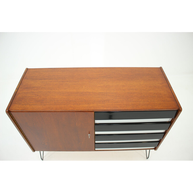 Upcycled oak vintage cabinet by Jiří Jiroutek, 1960s