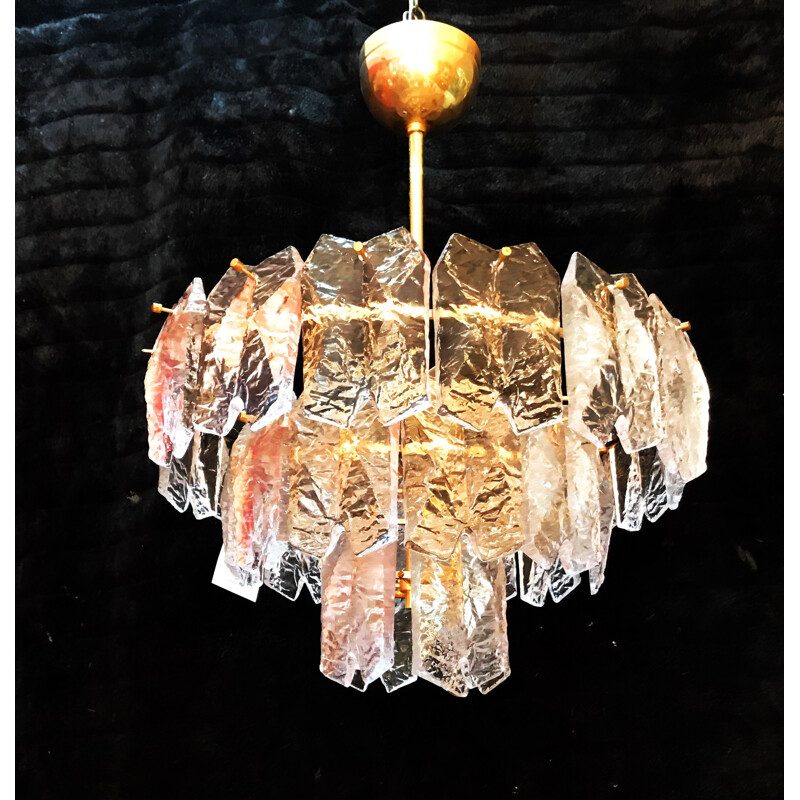 Vintage Palwa 3-level chandelier 1970