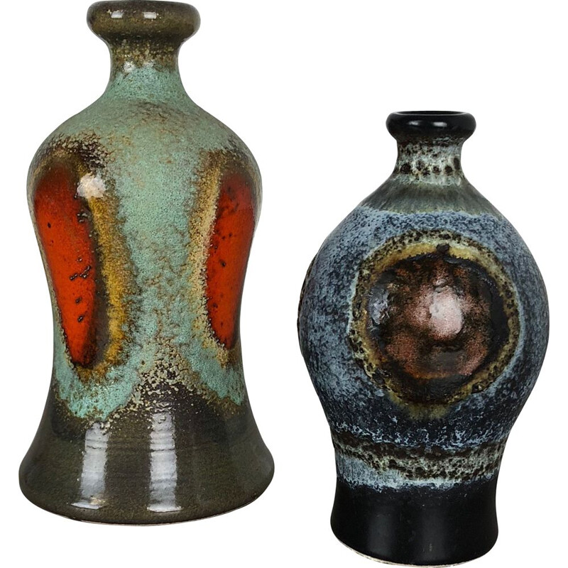 Set of 2 ceramic pottery vases by Dümmler and Breiden, Germany, 1950