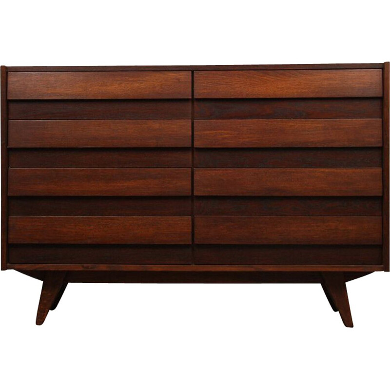 Vintage wooden chest of drawers by Jiri Jiroutek, 1960