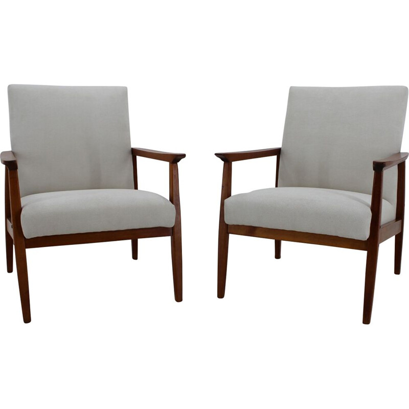 Vintage pair of Archmchairs by Jiroutek, 1960s