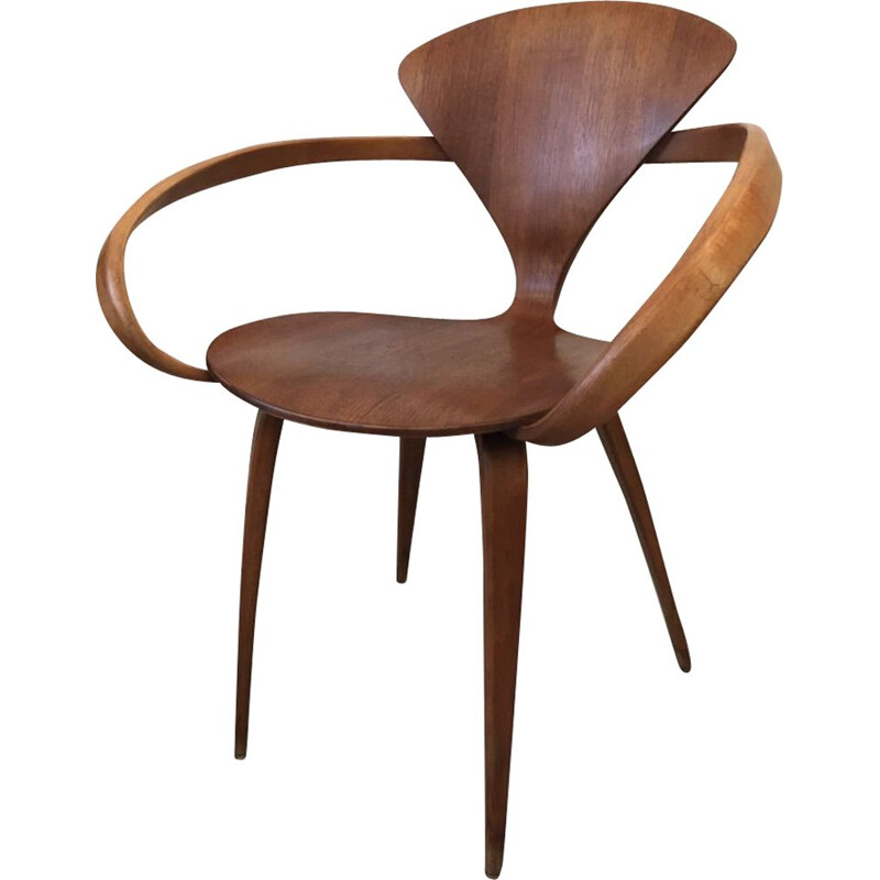 Vintage Pretzel walnut chair by Norman Cherner for Plycraft, US,1957s