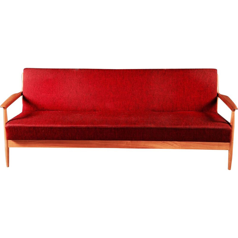 Convertible red vintage lounge set, by Casala, 1950s