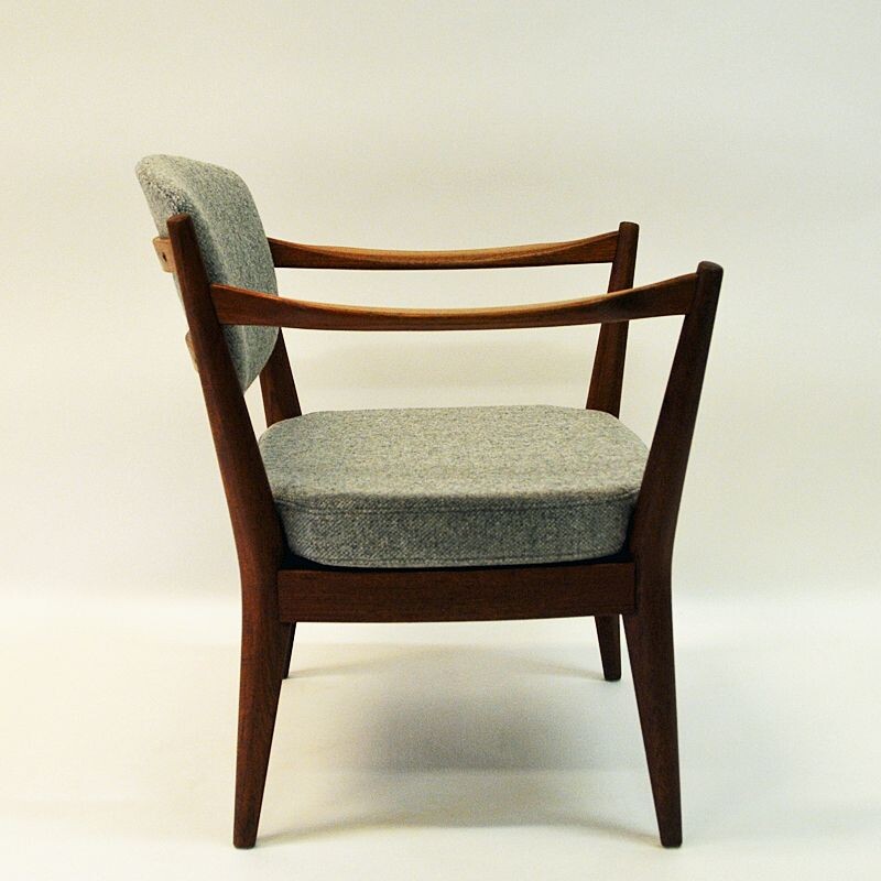 Set of 2 vintage teak "kaminstol" armchairs by Kayser & Relling, Norway 1950s