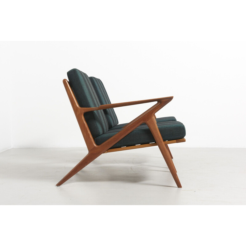 Set of 2 vintage teak "Z-Chairs" armchairs by Poul Jensen, Denmark, 1957