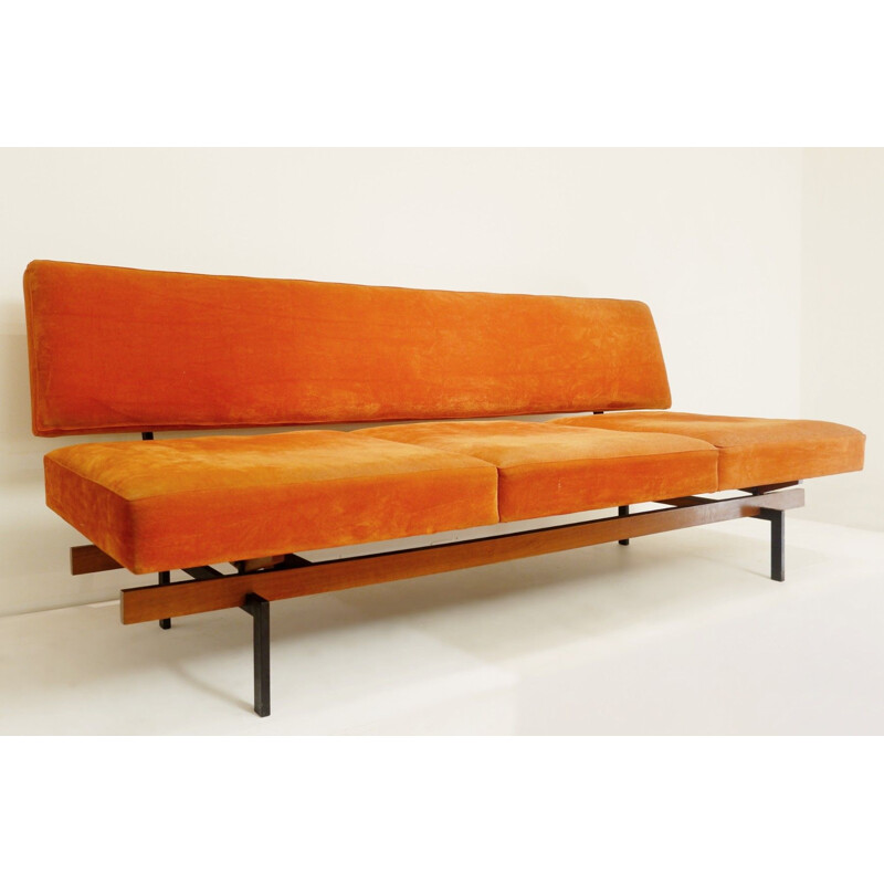 Adjustable orange vintage sofa, Italy