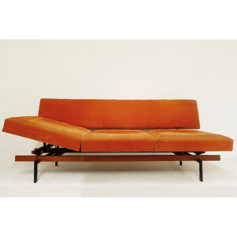 Adjustable orange vintage sofa, Italy