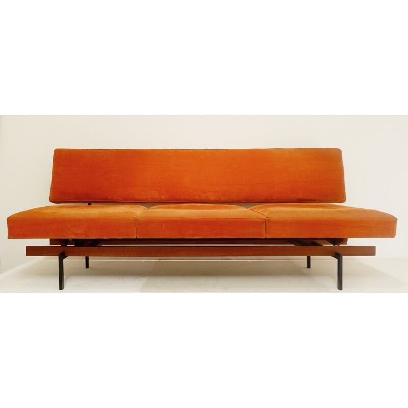 Adjustable orange vintage sofa, Italy