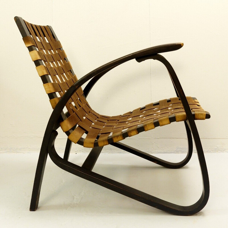 Ensemble de 2 fauteuils vintage en bois par Jan Vanek pour UP Závody,, 1930