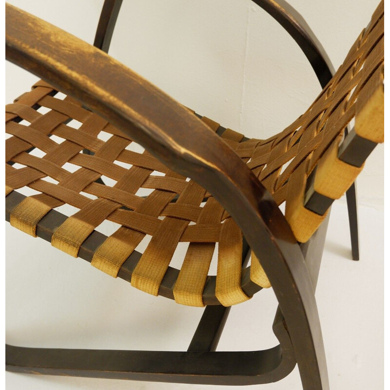 Ensemble de 2 fauteuils vintage en bois par Jan Vanek pour UP Závody,, 1930