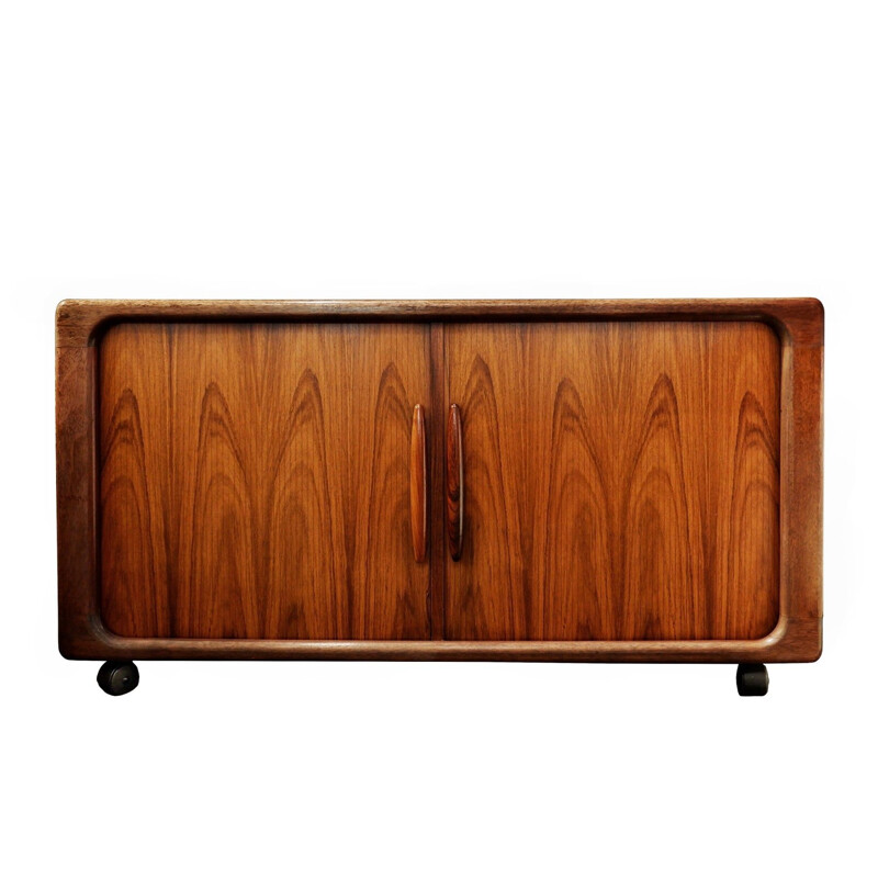 Vintage rosewood sideboard with wheels by Dyrlund, Denmark, 1960s