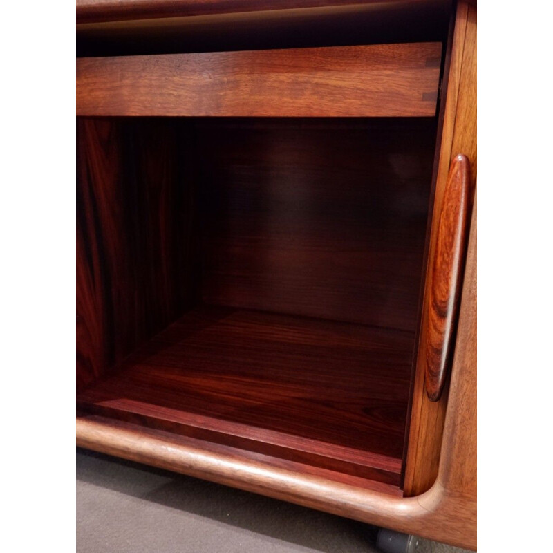 Vintage rosewood sideboard with wheels by Dyrlund, Denmark, 1960s