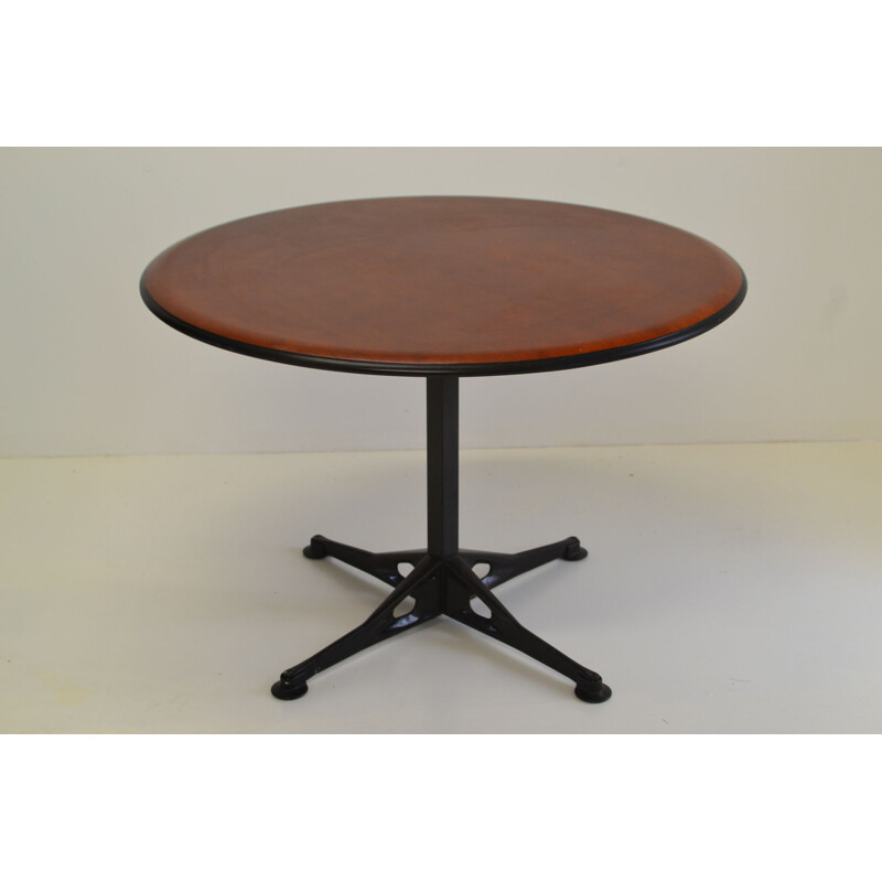 Vintage metal and mahogany dining table by Herman Miller 