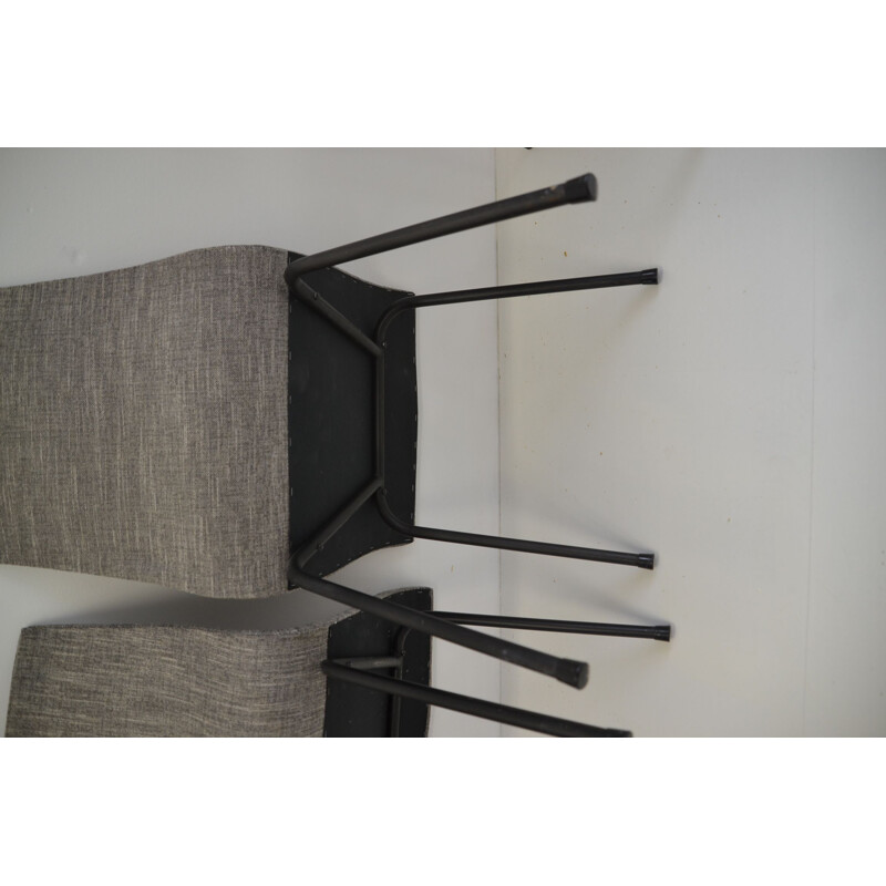 Suite of 4 vintage chairs by René Jean Caillettefor Group IV Charron