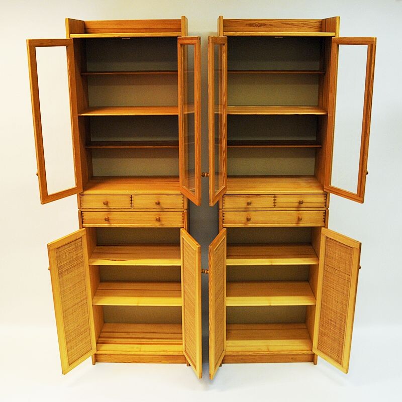 Pair of vintage Pine cupboards "Furubo" by Yngve Ekström 1970