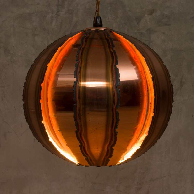 Vintage copper pendant lamp  Svend Aage Holm Sørensen 1970